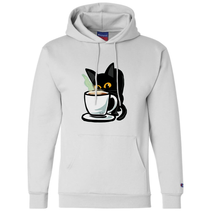 Coffee Cat Champion Hoodie | Artistshot