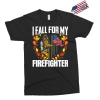 Firefighter T  Shirt Fire Rescue Autumn I Fall For My Firefighter Fire Exclusive T-shirt | Artistshot