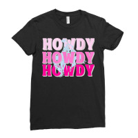 Howdy Cowgirl Vintage Horse Bucking Western Bachelorette Ladies Fitted T-shirt | Artistshot