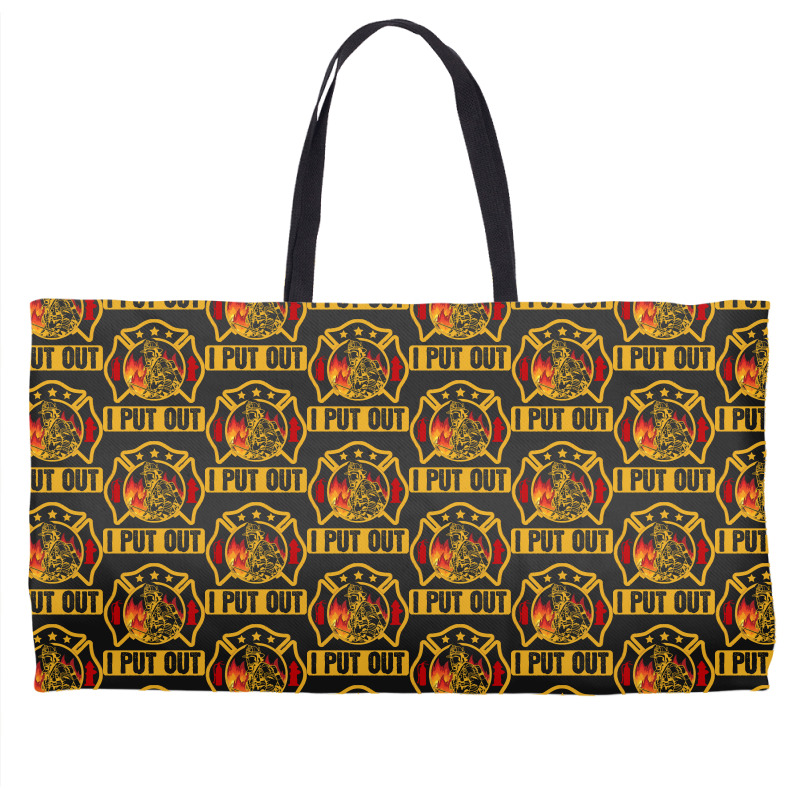 Firefighter T  Shirt Fire Rescue Firefighter I Put Out Fireman T  Shir Weekender Totes | Artistshot