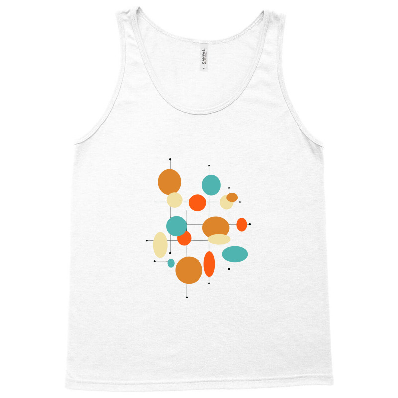 Colorful Geometric Circles Lines Mid Century Tank Top | Artistshot