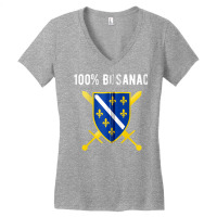 Bosnian Veteran Flag Bosnia And Herzegovina Balkan Gift Zip Hoodie Women's V-neck T-shirt | Artistshot