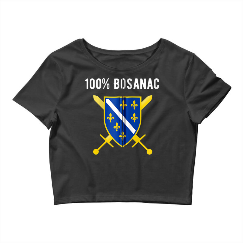 Bosnian Veteran Flag Bosnia And Herzegovina Balkan Gift Zip Hoodie Crop Top by BrandalynSaetern | Artistshot