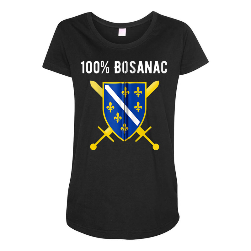 Bosnian Veteran Flag Bosnia And Herzegovina Balkan Gift Zip Hoodie Maternity Scoop Neck T-shirt by BrandalynSaetern | Artistshot