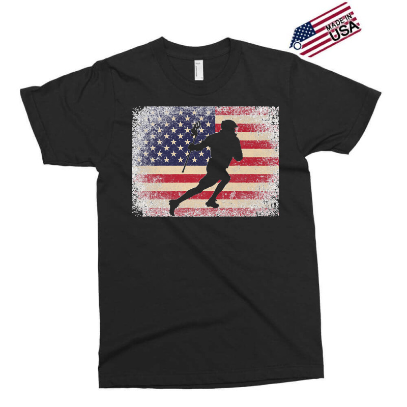 Lacrosse 4th Of July Gift American Flag Usa  Ball Stick Premium Exclusive T-shirt by EaglesonBonnie | Artistshot