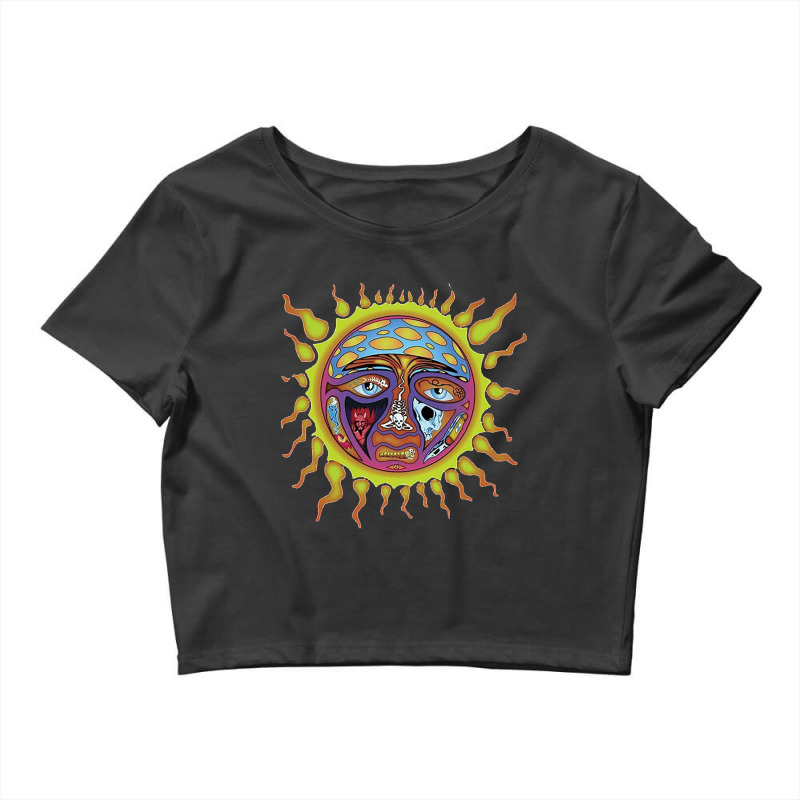 Sublime Band Tee Vintage Retro Distressed Crop Top, Short Sleeve