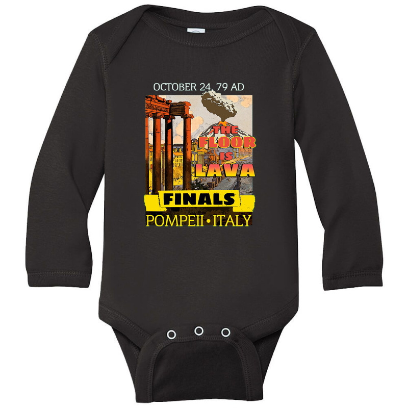 The Floor Is Lava T Shirtthe Floor Is Lava Finals Long Sleeve Baby Bodysuit by apotekkers | Artistshot