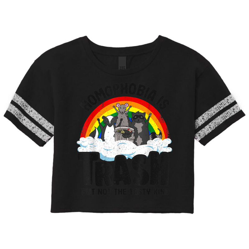 Homophobia Is Trash Gay Pride Raccoon Opossum Ally Lgbt T Shirt Scorecard Crop Tee by KaseeDheera | Artistshot