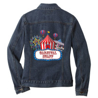 Carnival Staff For Circus Event Staff & Ringmaster Lover , Best Gift,  Ladies Denim Jacket | Artistshot