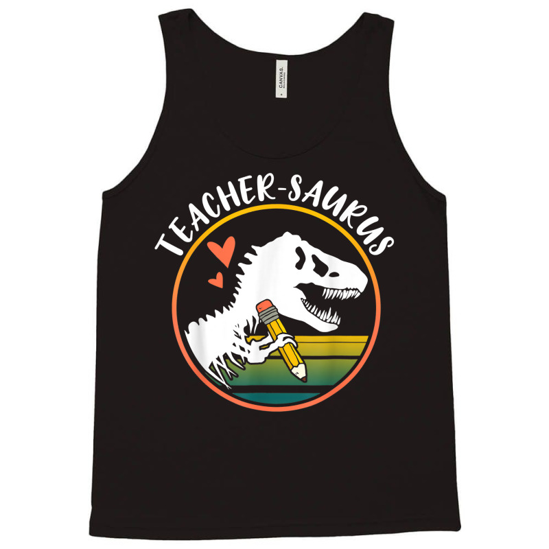 Teacher Saurus Funny Dinosaur Teacher Design T Rex Design , Best Gift, Tank Top | Artistshot