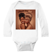 Brown Skin Girl Bey Long Sleeve Baby Bodysuit | Artistshot