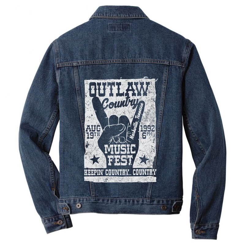 Outlaw Country Music Fest Nashville Vintage Graphic , Best Gift, Costu Men Denim Jacket | Artistshot