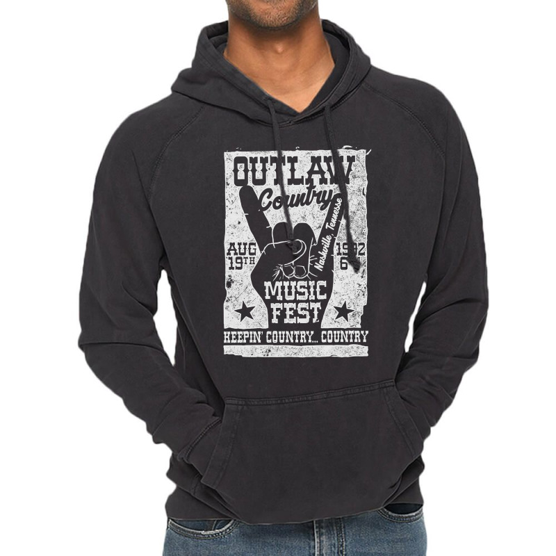 Outlaw Country Music Fest Nashville Vintage Graphic , Best Gift, Costu Vintage Hoodie | Artistshot