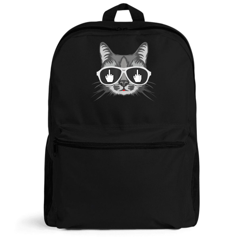 Cat flipping store off backpack