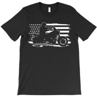 Patriotic Motorcycle Vintage American Us Flag Biker , Best Gift, Costu T-shirt | Artistshot