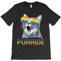 Funny Cat Gay Pride T-shirt Rainbow Sunglasses Lgbtq, Best Gift, Costu T-shirt | Artistshot