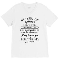 Christian Shirt Bible Verse Jeremiah 29 11 Hope Future Tee V-neck Tee | Artistshot