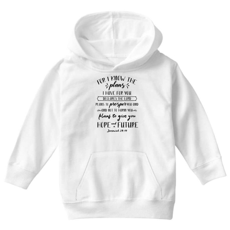 Christian Shirt Bible Verse Jeremiah 29 11 Hope Future Tee Youth Hoodie by kalerttjay | Artistshot