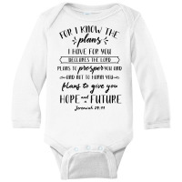 Christian Shirt Bible Verse Jeremiah 29 11 Hope Future Tee Long Sleeve Baby Bodysuit | Artistshot