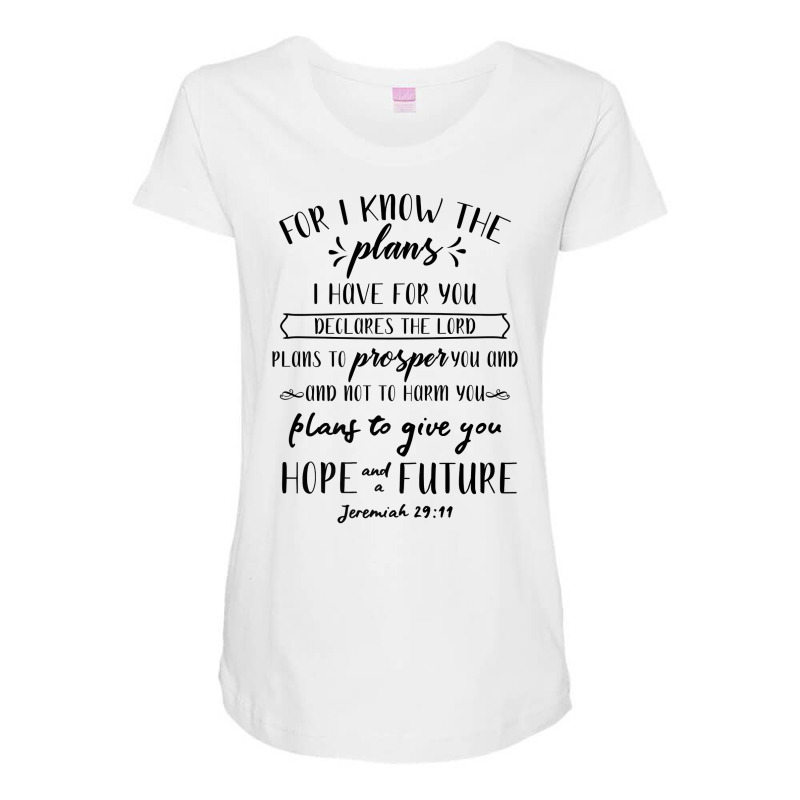 Christian Shirt Bible Verse Jeremiah 29 11 Hope Future Tee Maternity Scoop Neck T-shirt by kalerttjay | Artistshot