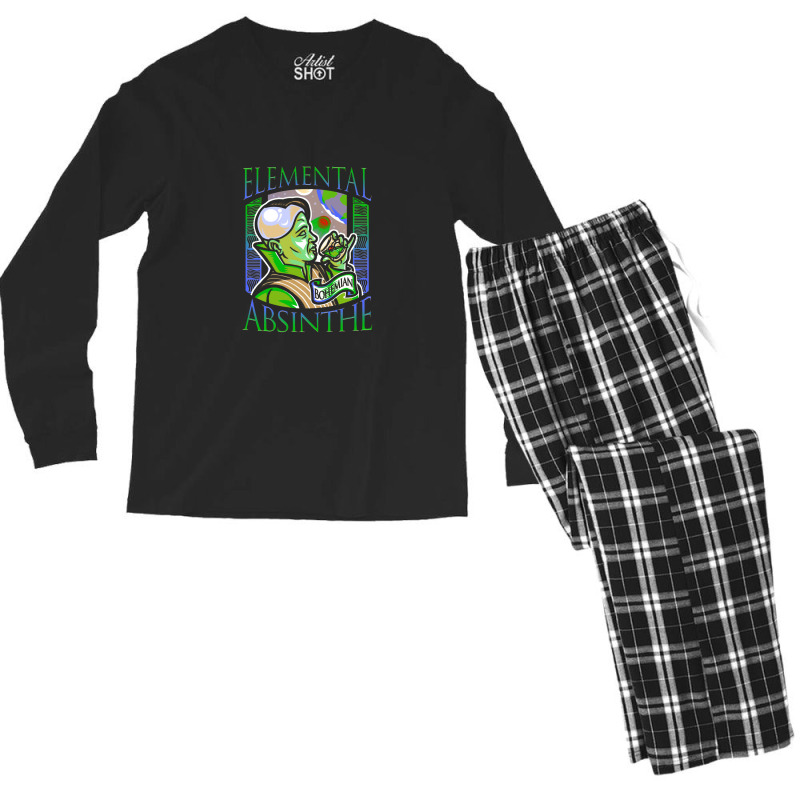 Elemental Absinthe   Liquor Ad Men's Long Sleeve Pajama Set | Artistshot