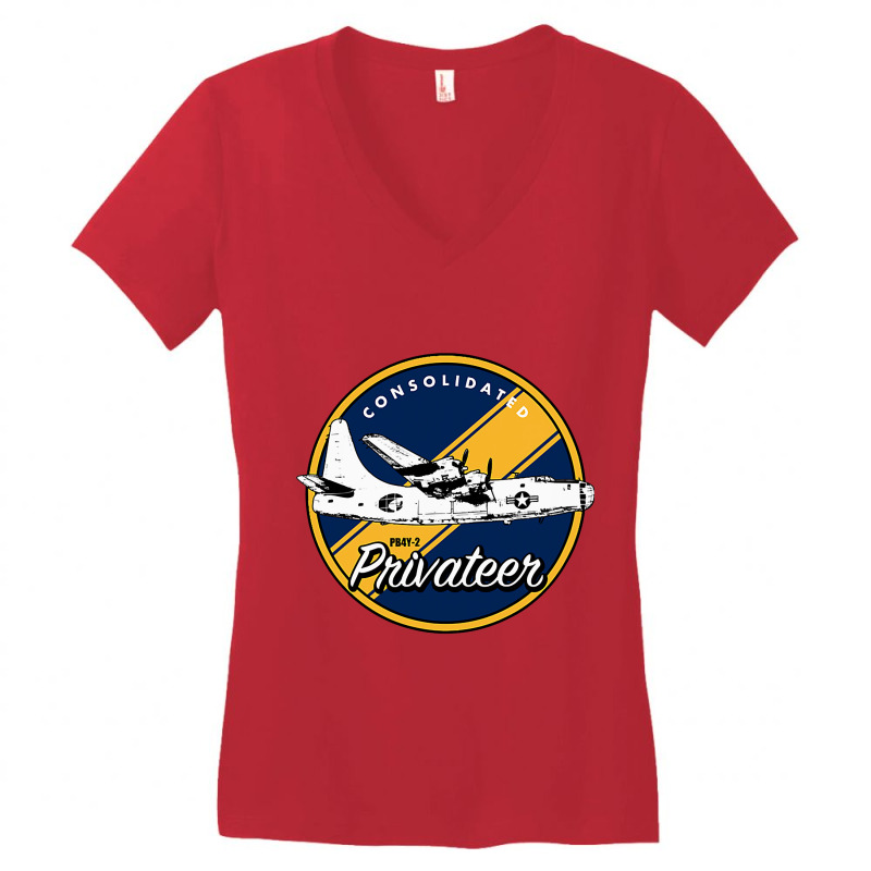 Wwii Consolidated Pb4y2 Privateer Veteran Veterans Day Xmas Women's V-Neck T-Shirt by sieuduong86 | Artistshot