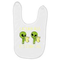 I Found This Its Vibrating Funny Alien Cat Tshirt T Shirt Baby Bibs | Artistshot