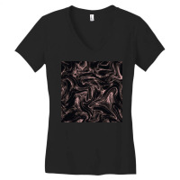 Black Velvet Marble With Pearlescent Women's V-neck T-shirt | Artistshot