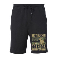 Mens Best Bucking Grandpa Ever Deer Moose Hogs Hunting Camping Fleece Short | Artistshot