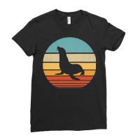 Sea Lion Retro Vintage 60s 70s Men Women Gifts Animal Lover Pullover H Ladies Fitted T-shirt | Artistshot