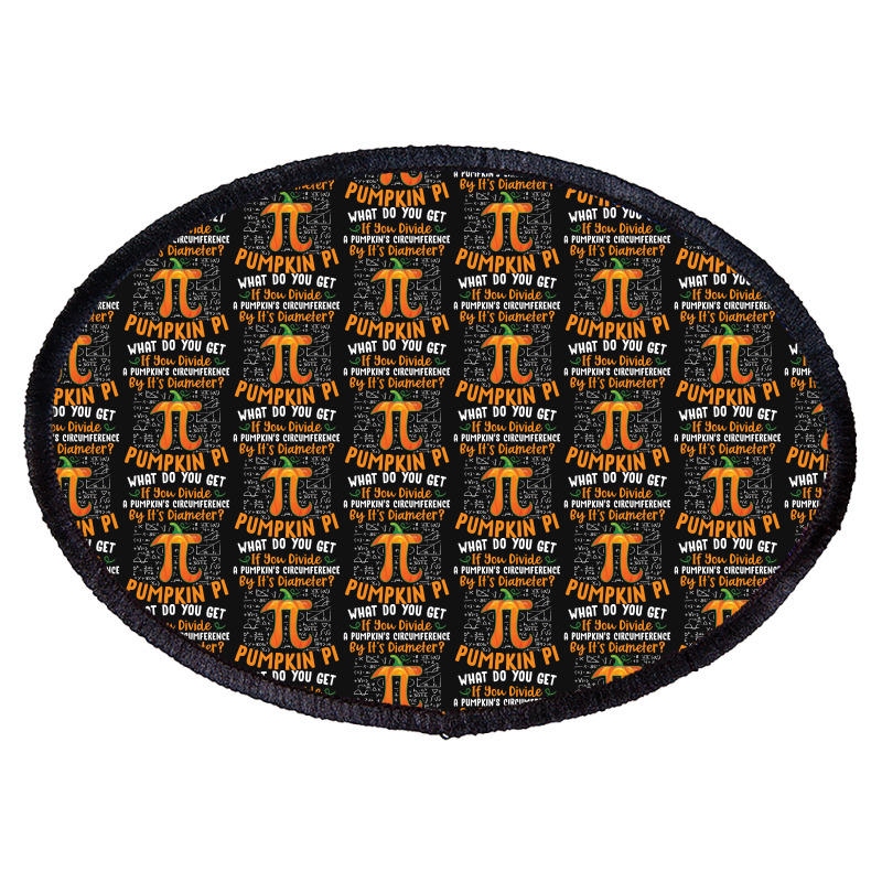 Pumpkin Pi Halloween Costume T  Shirt Funny Pumpkin Pi Halloween Costu Oval Patch | Artistshot