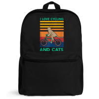 I Love Cycling And Cats Riding Bicycle Cyclist Kitty Lover Tank Top Backpack | Artistshot