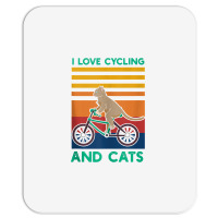 I Love Cycling And Cats Riding Bicycle Cyclist Kitty Lover Tank Top Mousepad | Artistshot