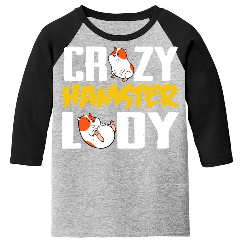 Crazy Hamster Lady Youth 3/4 Sleeve by Vanode Art | Artistshot