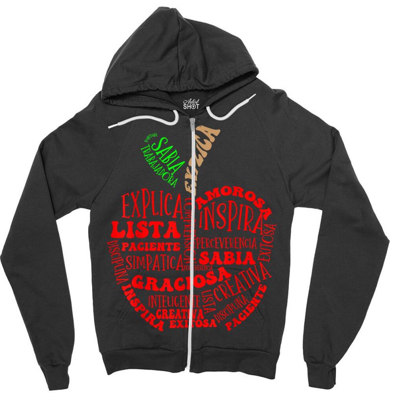 Spanish Bilingual Maestra Teacher T Shirt Zipper Hoodie | Artistshot