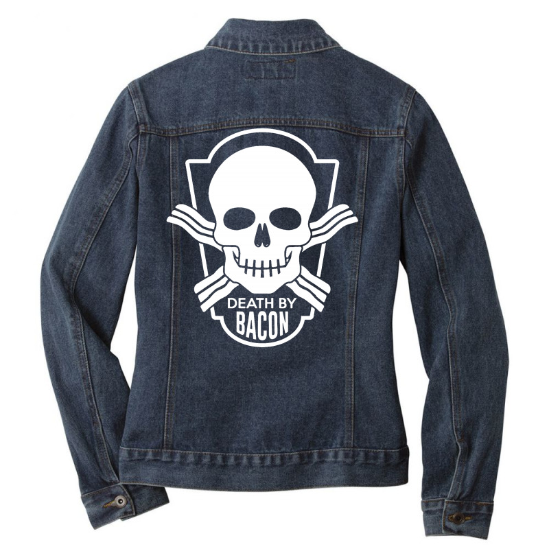 Butcher   Death By Bacon Ladies Denim Jacket by Vanode Art | Artistshot