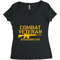 Combat Veteran Afghanistan T Women's Triblend Scoop T-shirt | Artistshot