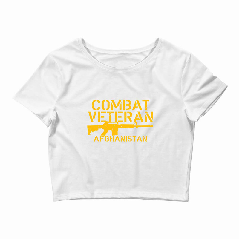 Combat Veteran Afghanistan T Crop Top by DianneHenderson91 | Artistshot