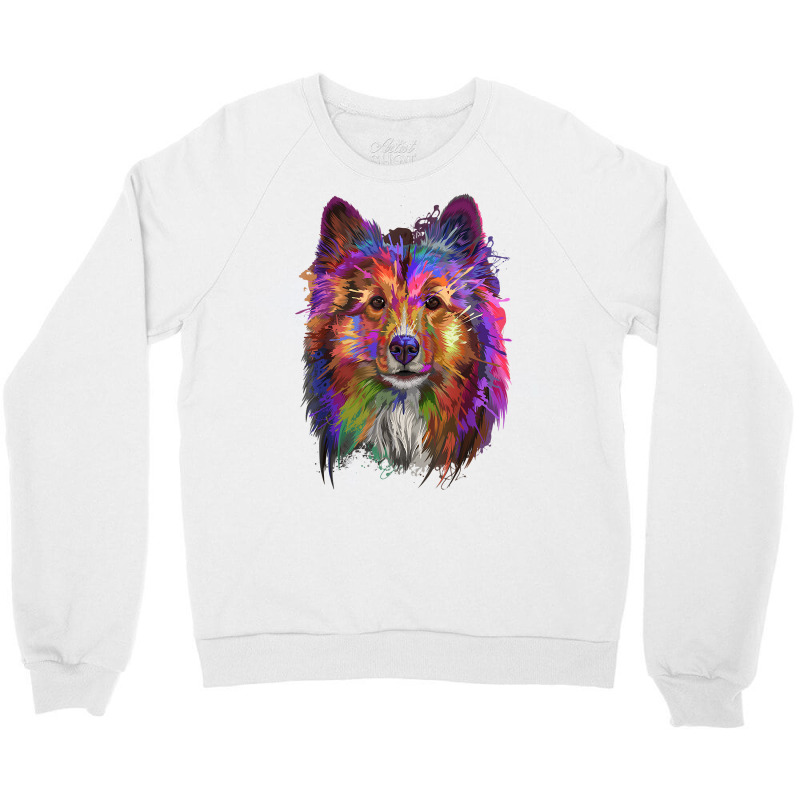 Splash Art Shetland Sheepdog T Shirt  Cute Sheltie Gifts T Shirt Crewneck Sweatshirt | Artistshot