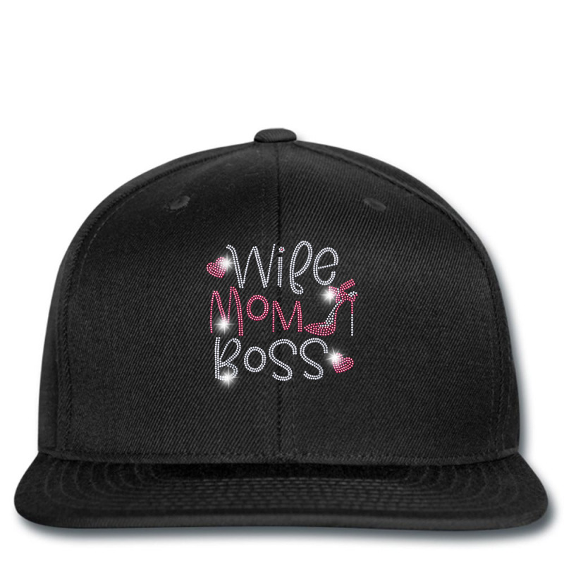 Wife Mom Boss Bling Rhinestone Funny Birthday Party Gift T Shirt Printed hat by RolaLuken | Artistshot