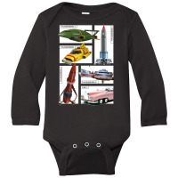 Thunderbirds Vehicles, Ideal Gift, Birthday Present Long Sleeve Baby Bodysuit | Artistshot
