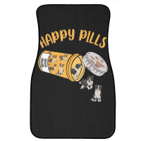 Happy Pills Border Collie Dog Lover T Shirt Front Car Mat | Artistshot