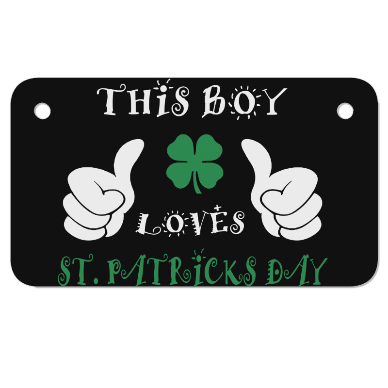 This Boy Loves St Motorcycle License Plate | Artistshot