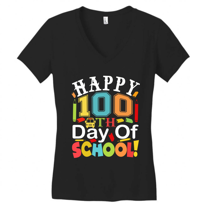 100th Day Of School Tshirt Women's V-Neck T-Shirt by KGN CREATIVITY | Artistshot