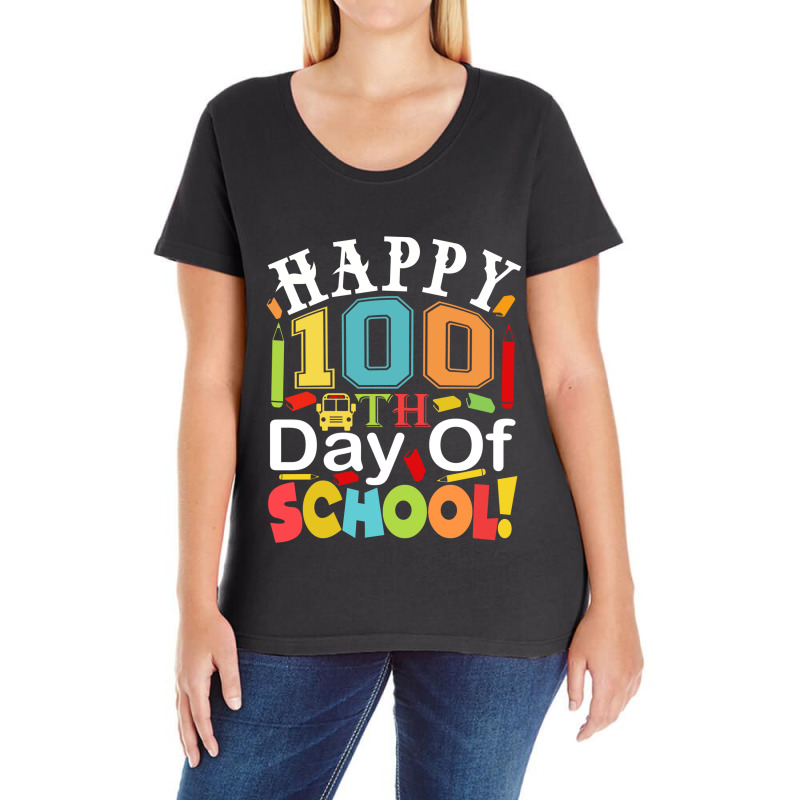 100th Day Of School Tshirt Ladies Curvy T-Shirt by KGN CREATIVITY | Artistshot