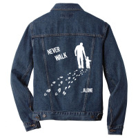 Father And Son Never Walk Alone Men Denim Jacket | Artistshot