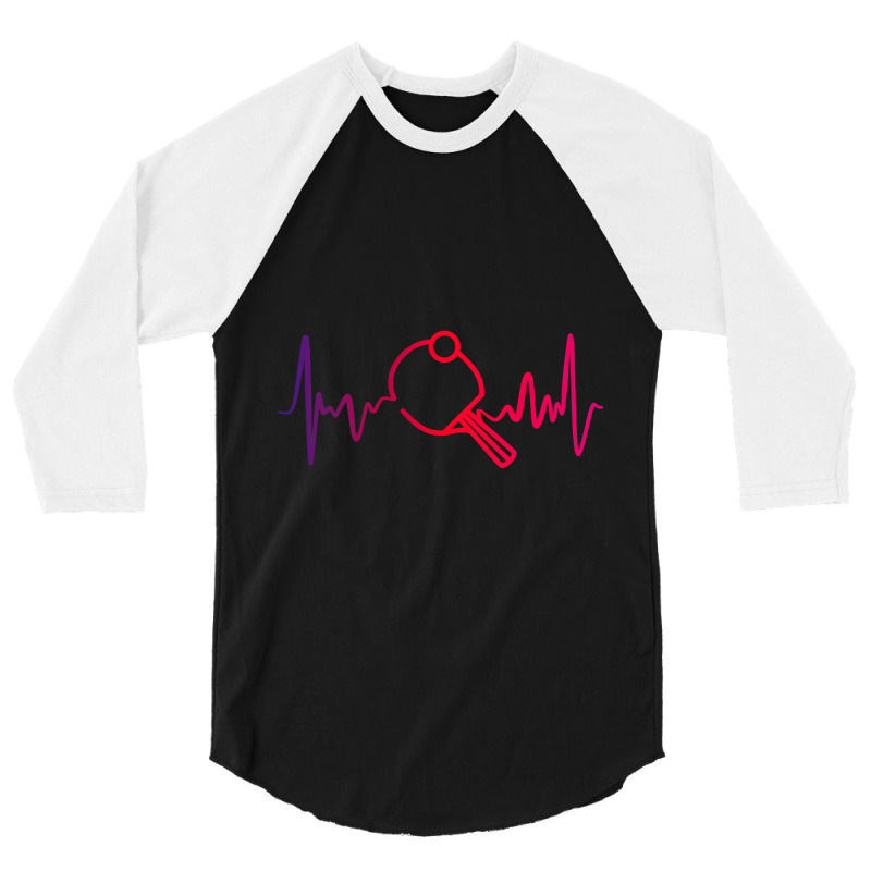 Cool Ping Pong Shirt   Heartbeat Table Tennis Tee 3/4 Sleeve Shirt by DianneHenderson91 | Artistshot