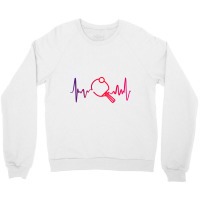 Cool Ping Pong Shirt   Heartbeat Table Tennis Tee Crewneck Sweatshirt | Artistshot