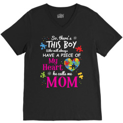 autism mom have piece of my heart awareness t shirt V-Neck Tee | Artistshot