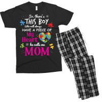 Autism Mom Have Piece Of My Heart Awareness T Shirt Men's T-shirt Pajama Set | Artistshot